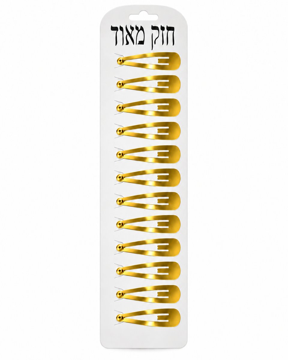 סיכות תיקתק מוזהבות 12 יח'